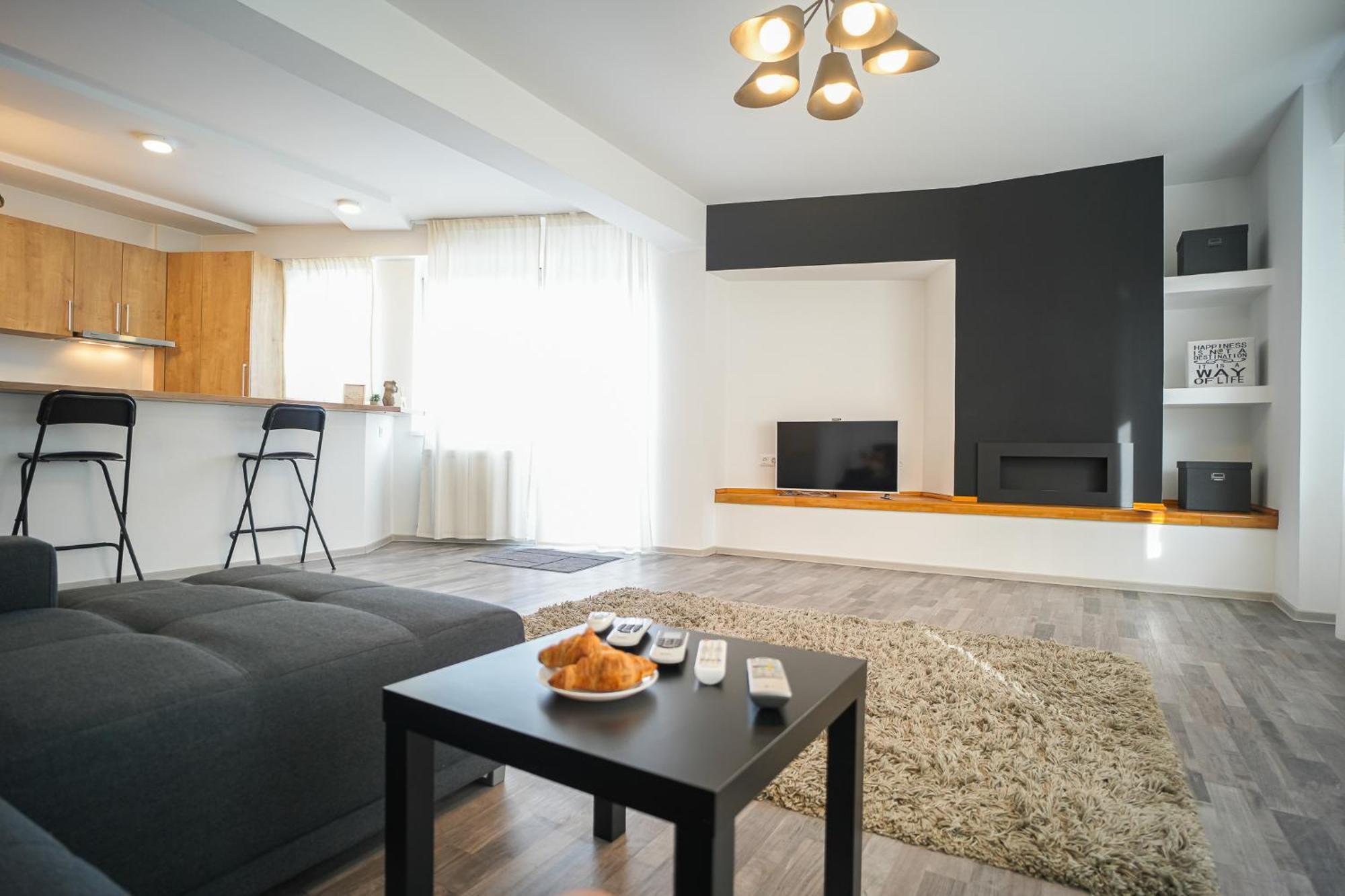 Penthouse With Huge Rooftop Terrace & City View Boekarest Buitenkant foto